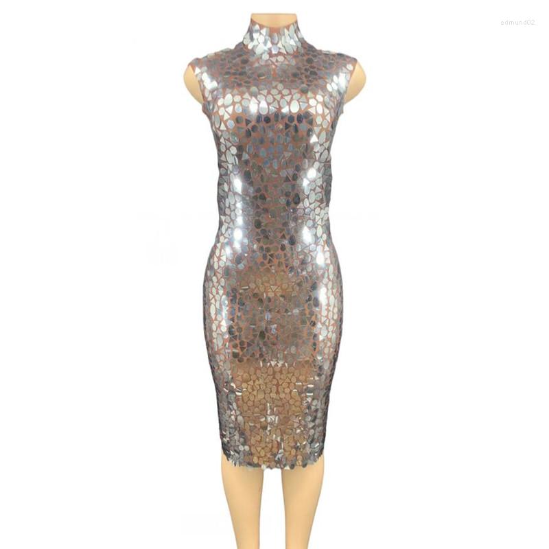 Casual Dresses Women Sexy Shining Silver Sequins See Through Dress Birthday Celebrate Perspective Stretch Stage Costume Dance Outfit, Picture shown
Casual Dresses Women Sexy Shining Silver Sequins See Through Dress Birthday Celebrate Perspective Stretch Stage Costume Dance Outfit, Picture shown
