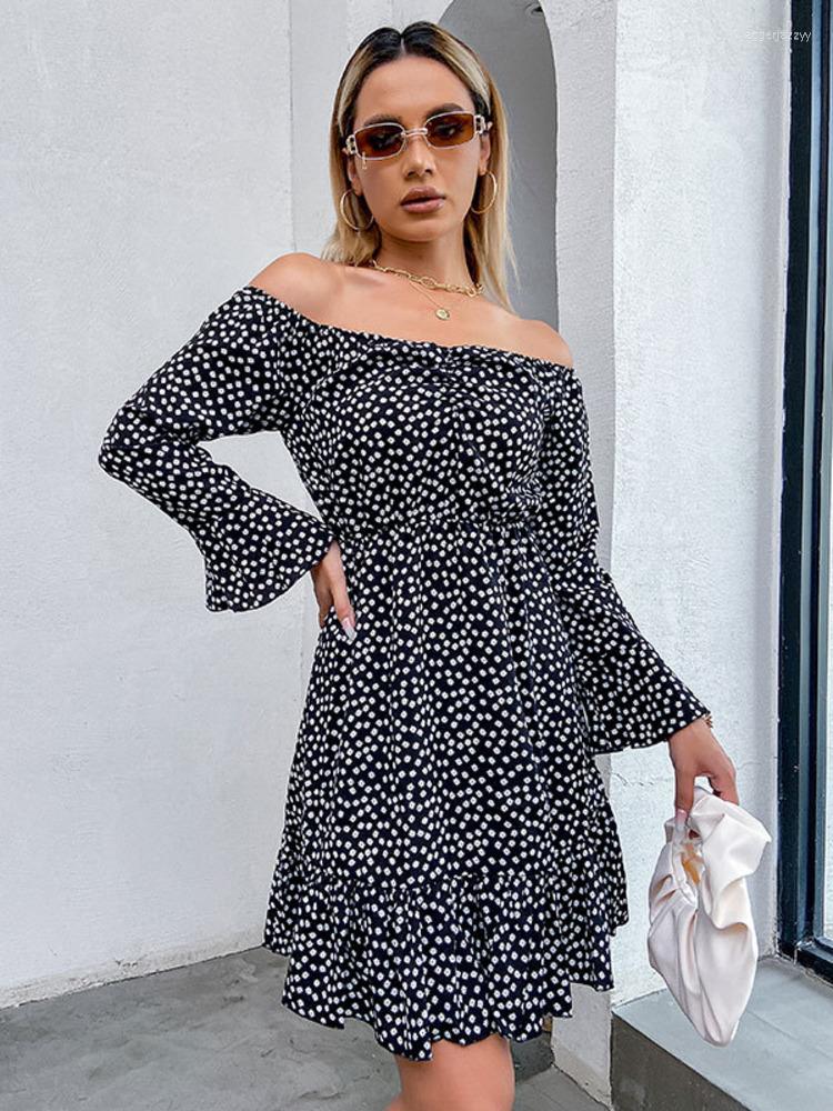 Casual Dresses DGIRL Women Commuter Sexy A Collar Floral Slim Long-sleeved Ruffle In The Long Dress 2022 Autumn And Winter, Black
Casual Dresses DGIRL Women Commuter Sexy A Collar Floral Slim Long-sleeved Ruffle In The Long Dress 2022 Autumn And Winter, Black