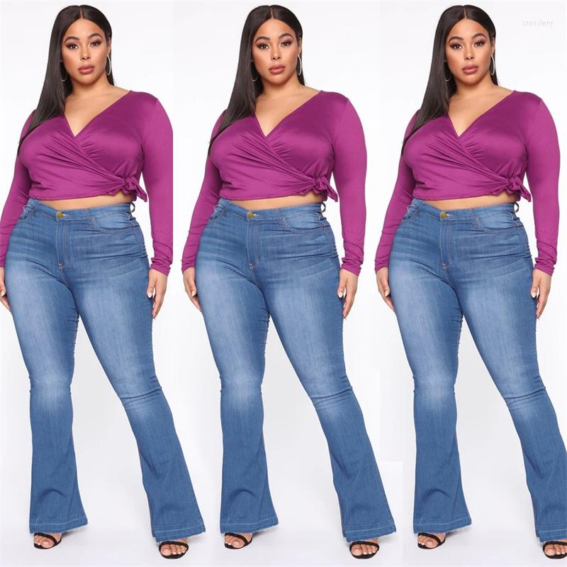 Women's Jeans Plus Size Women High Waist Slim Fit Stretch Denim Micro Flared Pants Female Fashion Wide Leg Trouser, Sky blue
Women's Jeans Plus Size Women High Waist Slim Fit Stretch Denim Micro Flared Pants Female Fashion Wide Leg Trouser, Sky blue