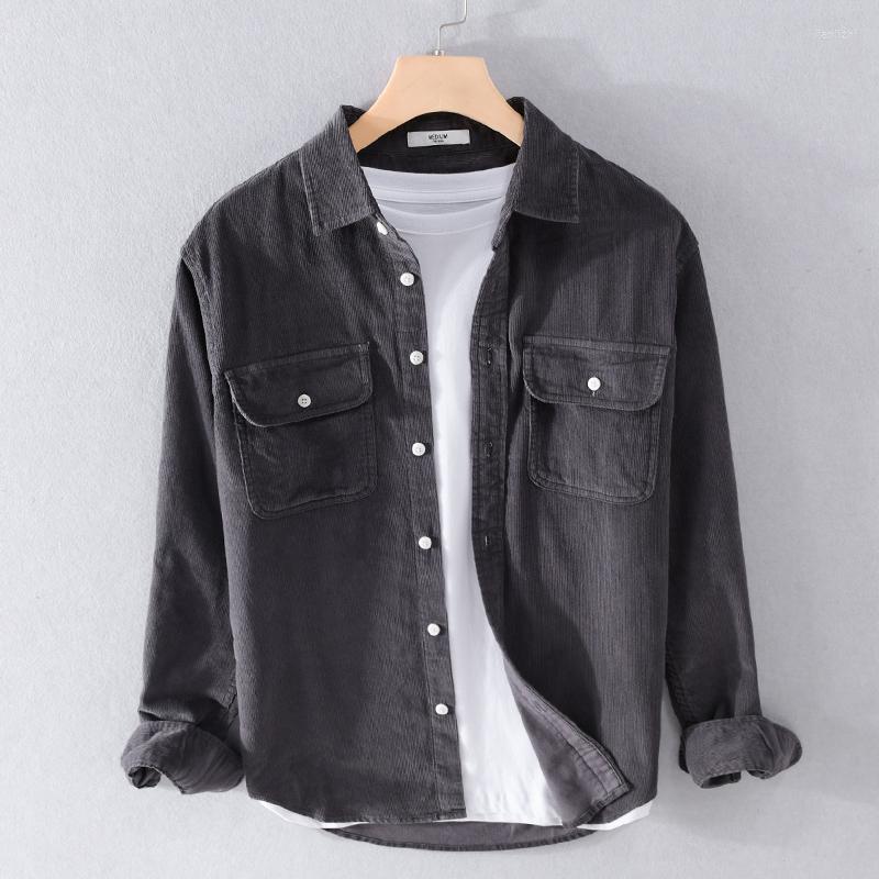 Men's Casual Shirts Cotton Corduroy Autumn Long Sleeve Men Trendy Comfortable Brand Shirt For Tops Chemise Camisa, Brown
Men's Casual Shirts Cotton Corduroy Autumn Long Sleeve Men Trendy Comfortable Brand Shirt For Tops Chemise Camisa, Brown
