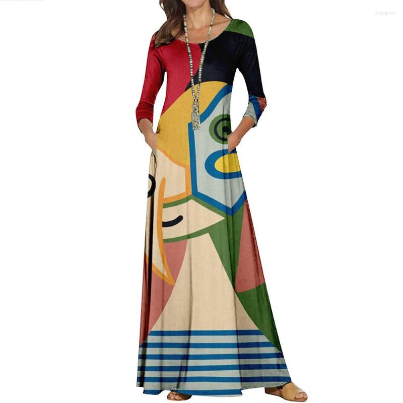 Casual Dresses 2022 Spring Women Round Neck Elegant Long Sleeve Print Loose Vintage Party Pullover Dress Vestidos
Casual Dresses 2022 Spring Women Round Neck Elegant Long Sleeve Print Loose Vintage Party Pullover Dress Vestidos
