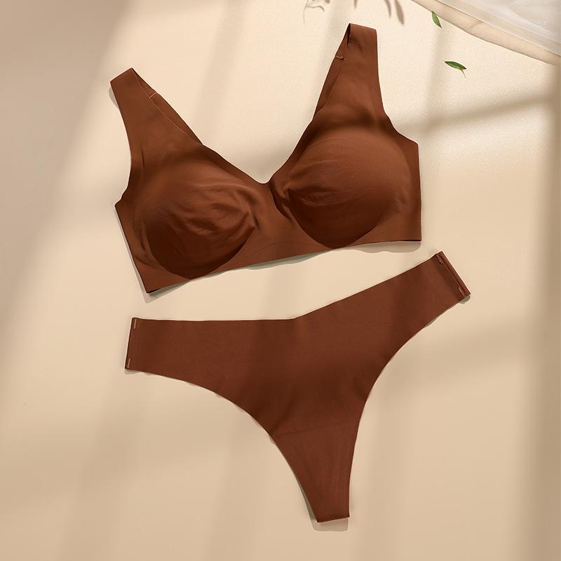 Bras Sets Seamless Bra Set For Women Underwear Push Up Lingerie Wire Free And Panty Comfortable Intimates Female Traceless, Auburn
Bras Sets Seamless Bra Set For Women Underwear Push Up Lingerie Wire Free And Panty Comfortable Intimates Female Traceless, Auburn