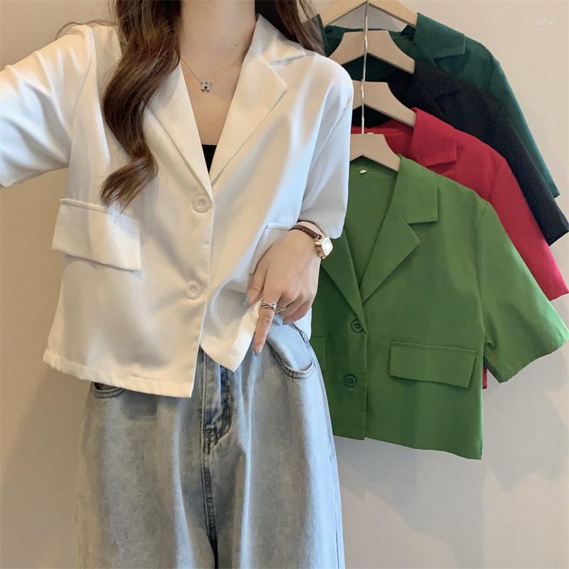Women's Polos Fashion Solid Color Summer Women Top Shirt 2022 Casual Tailored Collar Short Sleeve Korean Versatile Temperament Female Tops
Women's Polos Fashion Solid Color Summer Women Top Shirt 2022 Casual Tailored Collar Short Sleeve Korean Versatile Temperament Female Tops