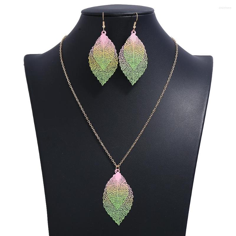 Necklace Earrings Set Leaf Necklace/earrings Fashion Boutique Jewelry Lovers Gift Gradient Color Alloy, Picture shown
Necklace Earrings Set Leaf Necklace/earrings Fashion Boutique Jewelry Lovers Gift Gradient Color Alloy, Picture shown