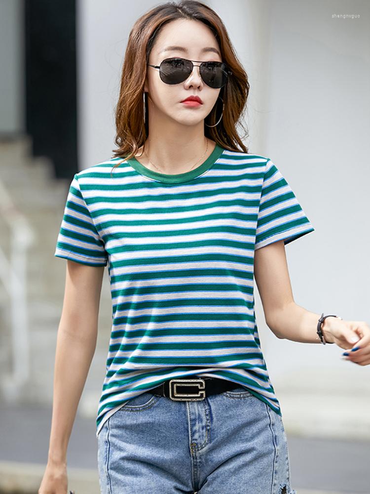 Women' T Shirts 2022 Summer Short Sleeve Tshirt Striped Shirt Women Cotton Ladies Tops Korean Style Woman Clothing Casual Camisetas De, Black
Women' T Shirts 2022 Summer Short Sleeve Tshirt Striped Shirt Women Cotton Ladies Tops Korean Style Woman Clothing Casual Camisetas De, Black