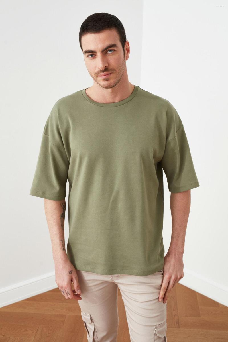 Men' T Shirts Trendyol Men Oversize Bike Collar Short Sleeve T-Shirt TMNSS21TS1914, Khaki
Men' T Shirts Trendyol Men Oversize Bike Collar Short Sleeve T-Shirt TMNSS21TS1914, Khaki