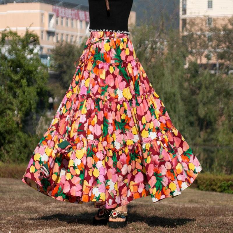 Skirts 2022 Long Maxi A-line Elastic Waist Women Autumn Spring Cotton And Linen Vintage -2XL Big Hem Print Skirt, As photos
Skirts 2022 Long Maxi A-line Elastic Waist Women Autumn Spring Cotton And Linen Vintage -2XL Big Hem Print Skirt, As photos