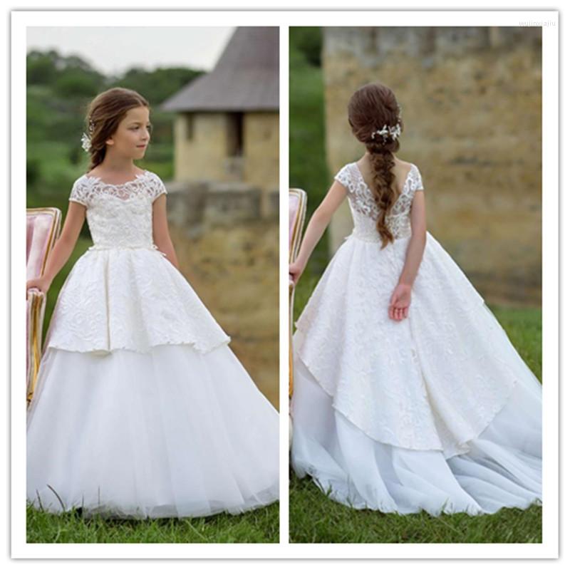 Girl Dresses Lace Flower For Wedding Appliqued Sheer Jewel Neck Princess A Line Girls Pageant Gowns Baby Kids Formal Wear, Custom made
Girl Dresses Lace Flower For Wedding Appliqued Sheer Jewel Neck Princess A Line Girls Pageant Gowns Baby Kids Formal Wear, Custom made