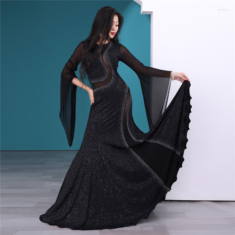Stage Wear Sexy Women Dancers Belly Dance Dress Female Robe Performance Persperctive Mesh Clothing Bellydance Costumes Dancing Cloth, Black
Stage Wear Sexy Women Dancers Belly Dance Dress Female Robe Performance Persperctive Mesh Clothing Bellydance Costumes Dancing Cloth, Black