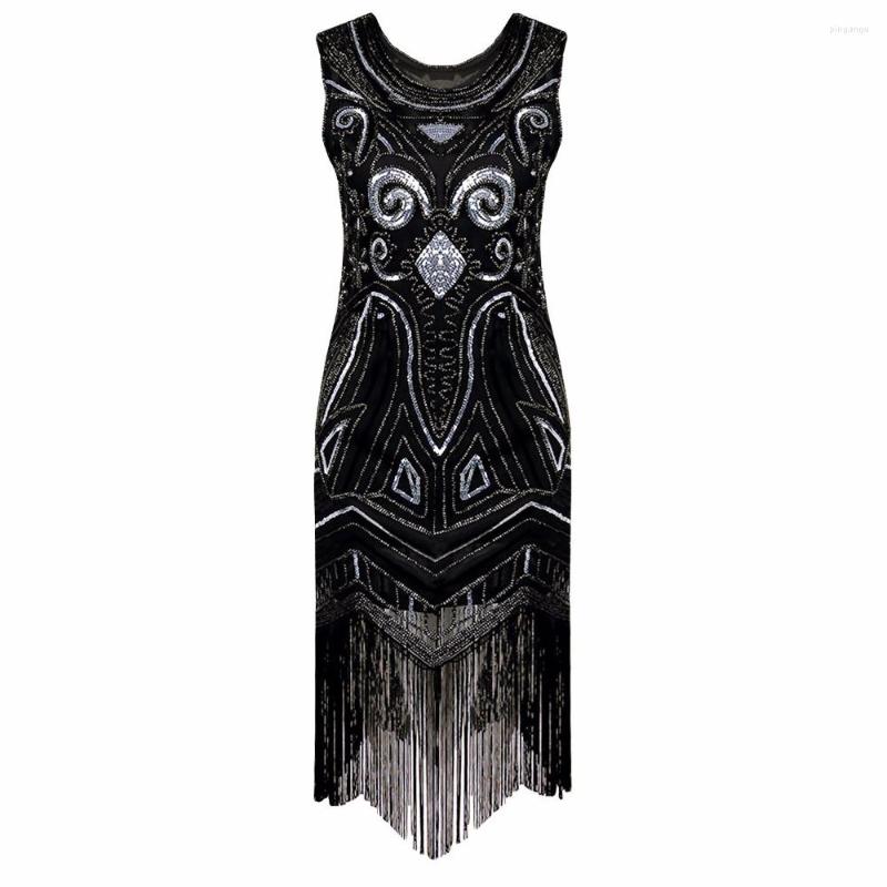 Casual Dresses Women Black 1920s Vintage Gatsby Flapper Dress Art Nouveau Deco Sequin Beaded Fringe Fancy Costumes Summer Party Vestido
Casual Dresses Women Black 1920s Vintage Gatsby Flapper Dress Art Nouveau Deco Sequin Beaded Fringe Fancy Costumes Summer Party Vestido