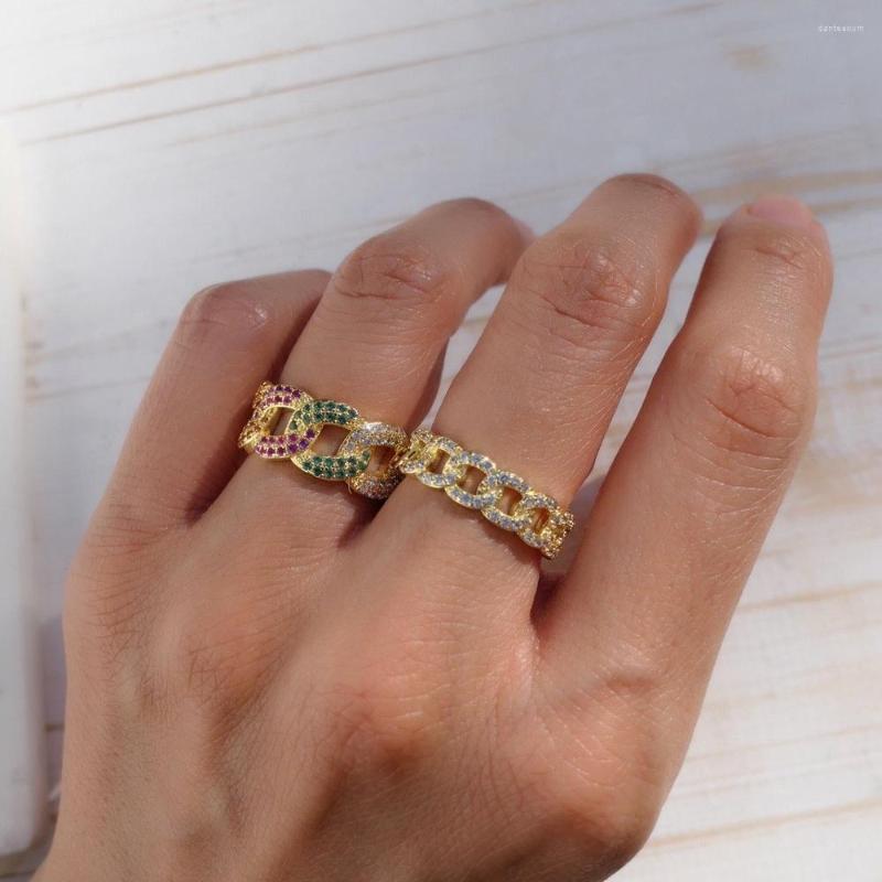 Wedding Rings Cuban Women Men Fashion Twisted Link Chain Gold Filled Punk Hip Hop Finger Jewelry Micro Pave Rainbow Cz Drop
Wedding Rings Cuban Women Men Fashion Twisted Link Chain Gold Filled Punk Hip Hop Finger Jewelry Micro Pave Rainbow Cz Drop