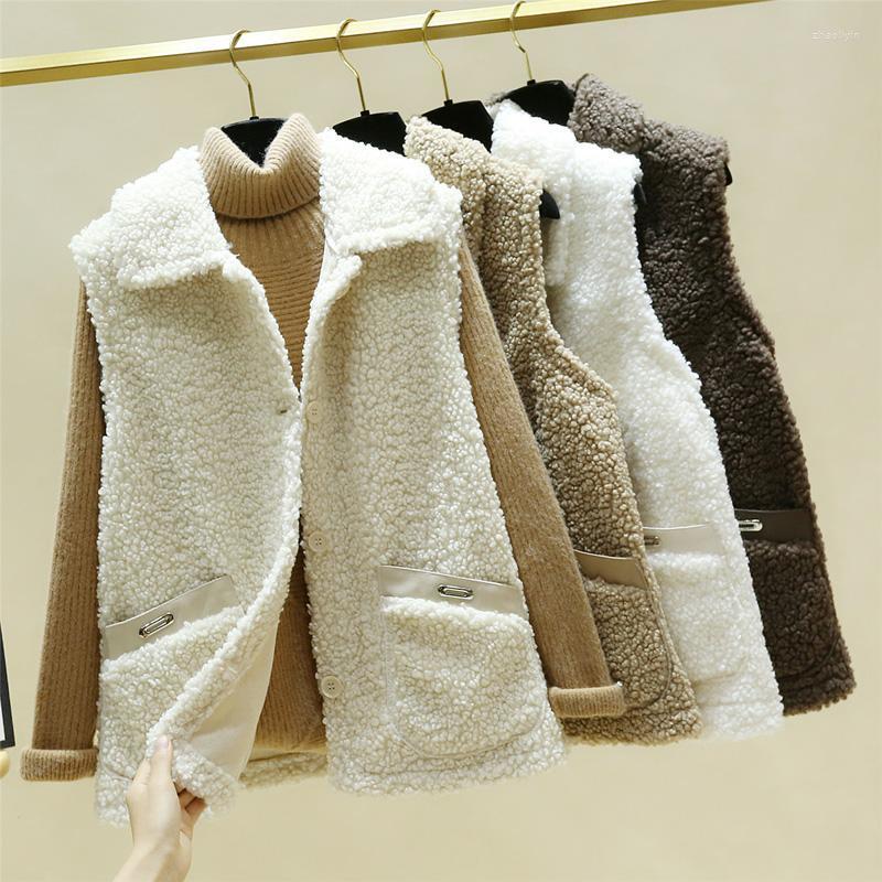 Women' Vests Woman Lamb Wool Autumn Coat Female Jacket Fleece Warm Sleeveless Waistcoat Overcoat Ladies Single Breasted Outwear Vest G359, Pink
Women' Vests Woman Lamb Wool Autumn Coat Female Jacket Fleece Warm Sleeveless Waistcoat Overcoat Ladies Single Breasted Outwear Vest G359, Pink