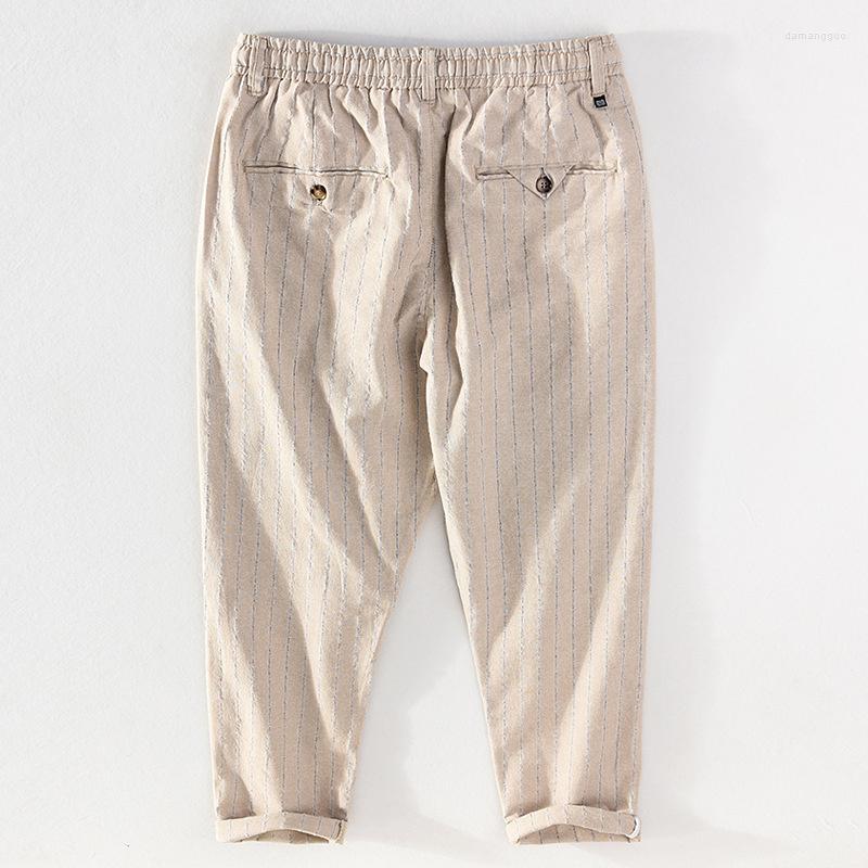 Men's Pants Men's H004 Stripe Linen Casual Breathable Sport Thin Comfortable Japan Style Fresh Drawstring Zipper Elastic Waist Trousers, H004 khaki
Men's Pants Men's H004 Stripe Linen Casual Breathable Sport Thin Comfortable Japan Style Fresh Drawstring Zipper Elastic Waist Trousers, H004 khaki