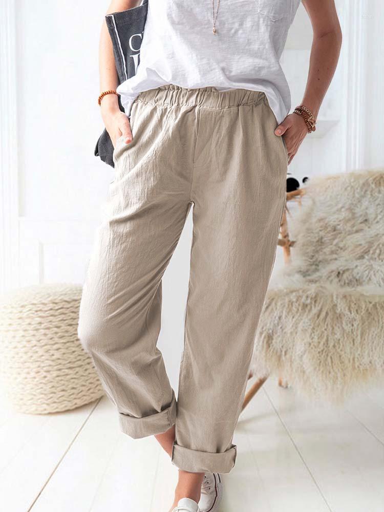 Women's Pants Spring Summer Linen Women High Waist Ladies Loose Trousers Casual For, Khaki
Women's Pants Spring Summer Linen Women High Waist Ladies Loose Trousers Casual For, Khaki