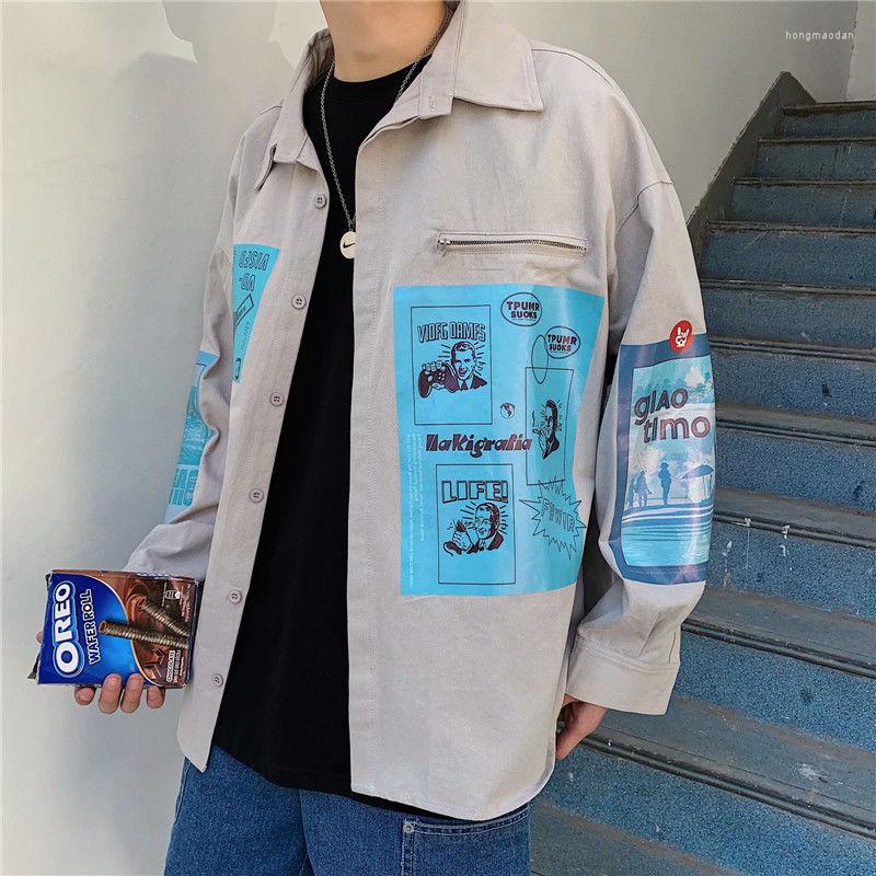 Men's Casual Shirts E-BAIHUI Patchwork For Men Button Up Loose Hip Hop Streetwear Long Sleeve Oversize High Street Chic Clothing, Black
Men's Casual Shirts E-BAIHUI Patchwork For Men Button Up Loose Hip Hop Streetwear Long Sleeve Oversize High Street Chic Clothing, Black