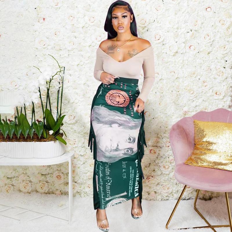 Skirts Chocomist Bottoms Fashion Sexy Dollar Print Tassel Skinny Women Skirt, Purple
Skirts Chocomist Bottoms Fashion Sexy Dollar Print Tassel Skinny Women Skirt, Purple