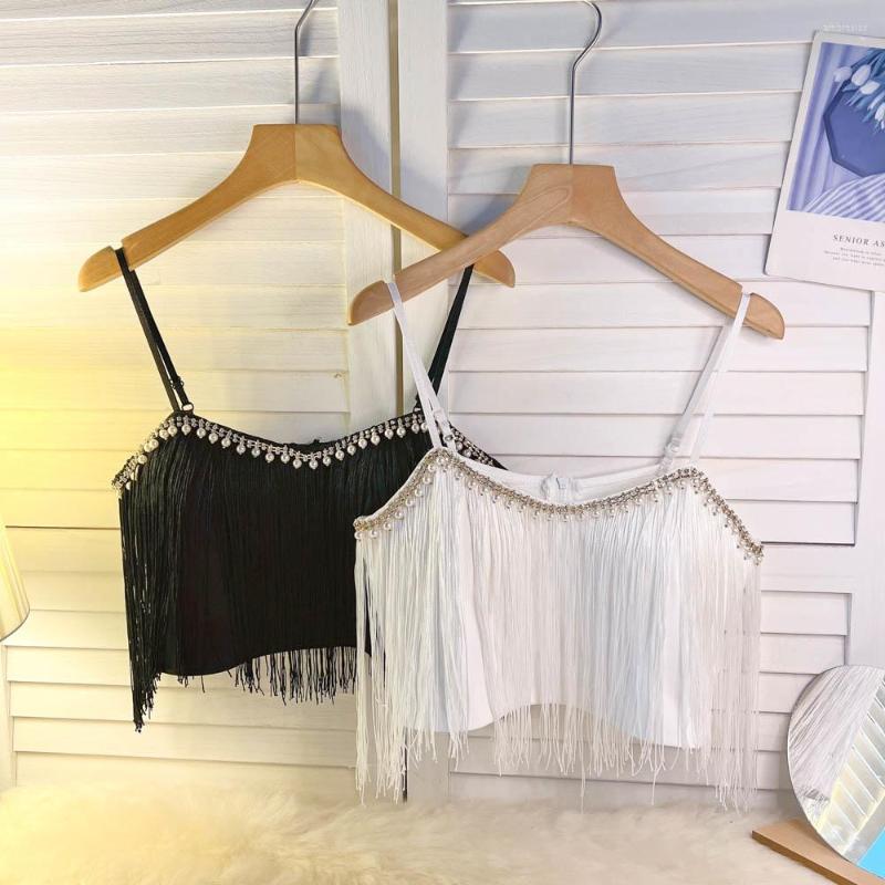 Women' Tanks Chic Tassel Beaded Short Navel Camisole Women Sexy Wear Spicy Street Top High Waist All-match Trendy, Black
Women' Tanks Chic Tassel Beaded Short Navel Camisole Women Sexy Wear Spicy Street Top High Waist All-match Trendy, Black
