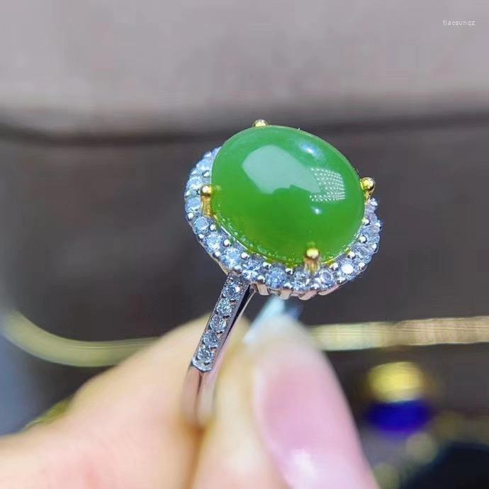 Cluster Rings Elegant Female Party Jewelry Fashion Real And Natural Jaser Jade Ring 925 Sterling Silver Fine
Cluster Rings Elegant Female Party Jewelry Fashion Real And Natural Jaser Jade Ring 925 Sterling Silver Fine