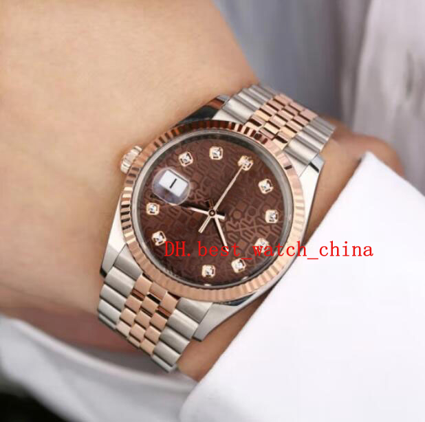 Steel 18K rose gold Automatic Mechanical Men's Watch 126231 Luxury Brown face commemorative pattern scale drill Asia 2813 movement Christmas gift
Steel 18K rose gold Automatic Mechanical Men's Watch 126231 Luxury Brown face commemorative pattern scale drill Asia 2813 movement Christmas gift