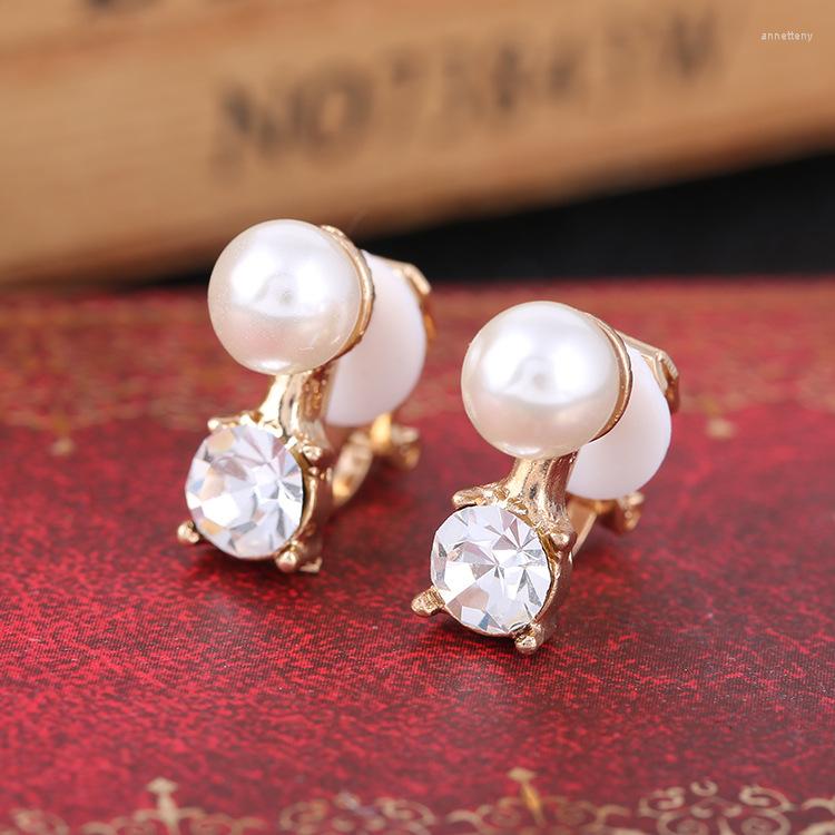 Backs Earrings Simulated Pearl Clip Jewelry Non Pierced Ear On With Rhinestone For Female Brincos Boucle D'oreille
Backs Earrings Simulated Pearl Clip Jewelry Non Pierced Ear On With Rhinestone For Female Brincos Boucle D'oreille