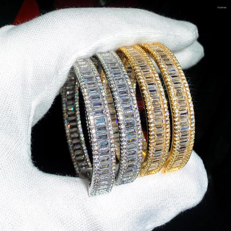 Hoop Earrings Gorgeous Baguette Princess Cut Full Cubic Zirconia CZ Gold Plated Luxury Classic 45mm Iced Out Bling Fashion Circle Earring
Hoop Earrings Gorgeous Baguette Princess Cut Full Cubic Zirconia CZ Gold Plated Luxury Classic 45mm Iced Out Bling Fashion Circle Earring