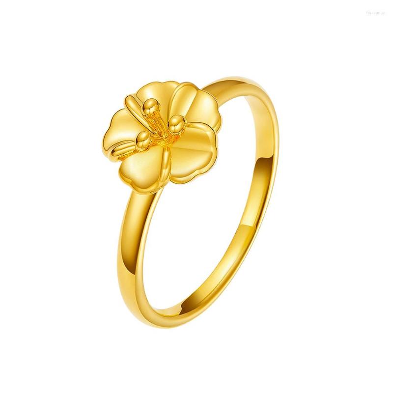 Cluster Rings 1PCS 999 Real 24K Yellow Gold Ring 3D Craft Flower Band 0.4-0.7g Women Gift
Cluster Rings 1PCS 999 Real 24K Yellow Gold Ring 3D Craft Flower Band 0.4-0.7g Women Gift