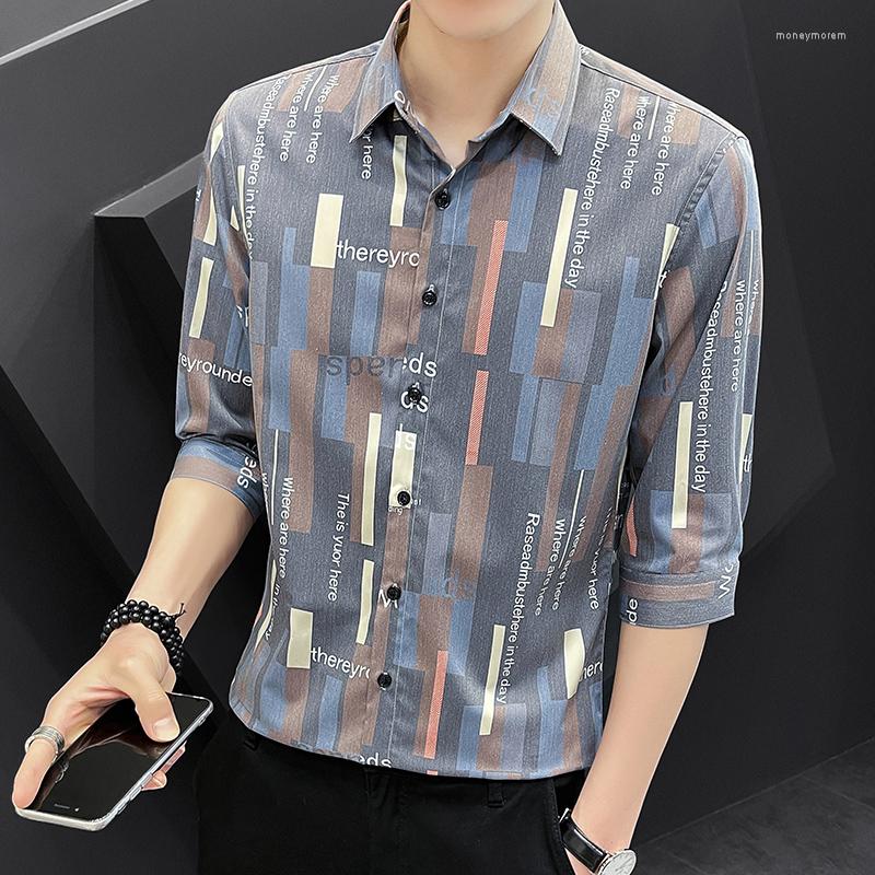 Men's Casual Shirts YASUGUOJI Fashion Gradient Striped Printed Slim Fit Mens Camisas De Hombre Korean Style Three-quarter Shirt Men, Gray
Men's Casual Shirts YASUGUOJI Fashion Gradient Striped Printed Slim Fit Mens Camisas De Hombre Korean Style Three-quarter Shirt Men, Gray