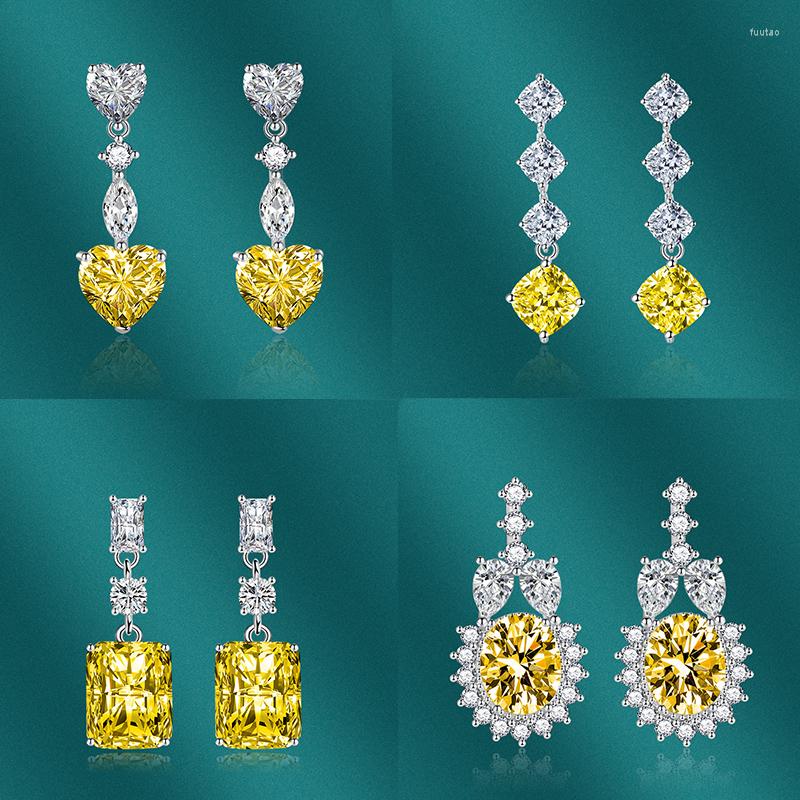 Dangle Earrings JUNZI Luxury Yellow Cubic Zircon For Women Sparkling Geometry Crystal Bridal Wedding Jewelry Christmas Gift
Dangle Earrings JUNZI Luxury Yellow Cubic Zircon For Women Sparkling Geometry Crystal Bridal Wedding Jewelry Christmas Gift