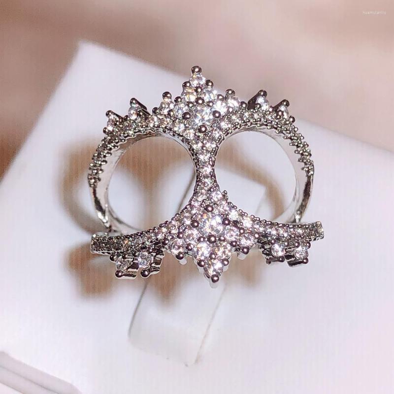 Cluster Rings Creative 925 Silver Plated Ring For Women Irregular Zircon Jewelry Wedding Bride Opening Adjustable Birthday Gift
Cluster Rings Creative 925 Silver Plated Ring For Women Irregular Zircon Jewelry Wedding Bride Opening Adjustable Birthday Gift