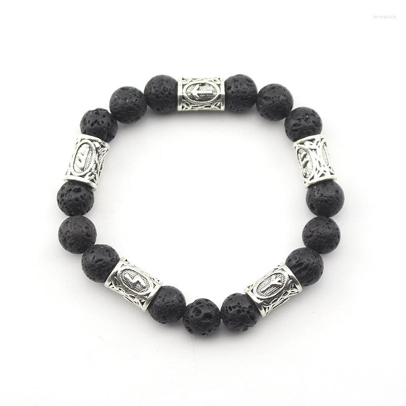 Strand Nordic Viking Metal Volcanic Lava Stone Bracelet Fashion Personality Jewelry For Men And Women
Strand Nordic Viking Metal Volcanic Lava Stone Bracelet Fashion Personality Jewelry For Men And Women