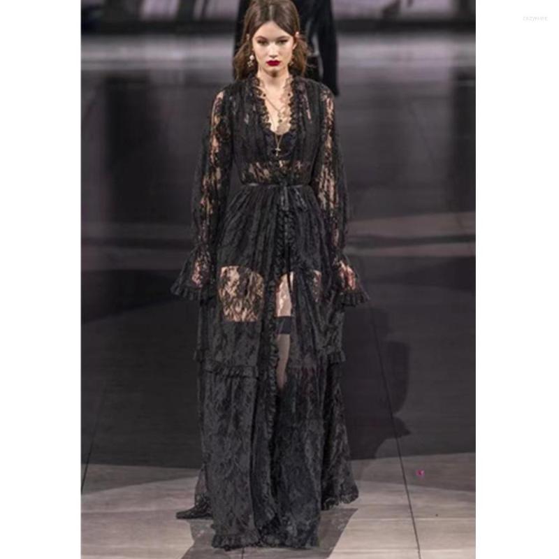 Casual Dresses Women Luxury Black Lace Dress Sexy See Through Evening Gown Nightclub Bar Singer Birthday Party Cocktail Celebrity
Casual Dresses Women Luxury Black Lace Dress Sexy See Through Evening Gown Nightclub Bar Singer Birthday Party Cocktail Celebrity