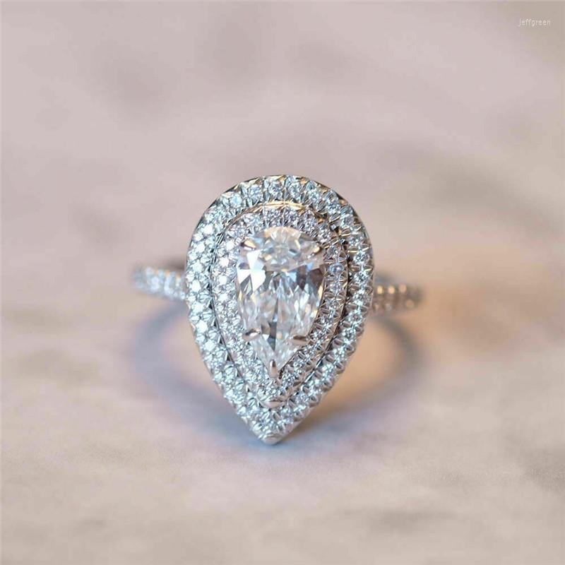 Wedding Rings Fashion Water Drop Shaped Silver Color Ring Cubic Zirconia Engagement Band Jewelry
Wedding Rings Fashion Water Drop Shaped Silver Color Ring Cubic Zirconia Engagement Band Jewelry