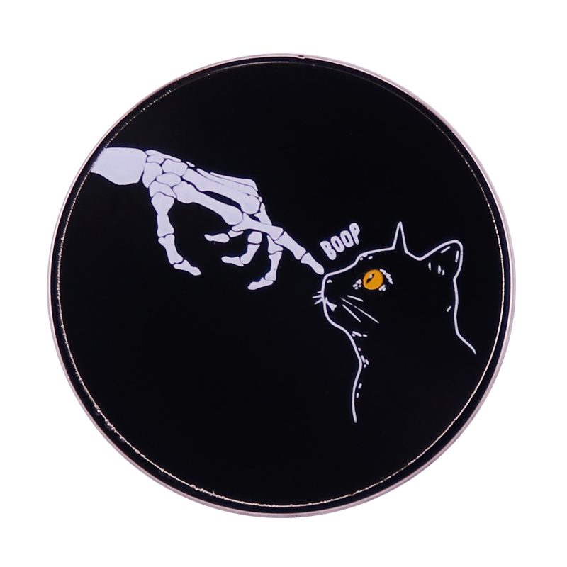 Boop Pin Cute Cat Getting Nose Poked Collectible Brooch Kitty Lover Until Death Skeleton Badge s1000, As picture
Boop Pin Cute Cat Getting Nose Poked Collectible Brooch Kitty Lover Until Death Skeleton Badge s1000, As picture