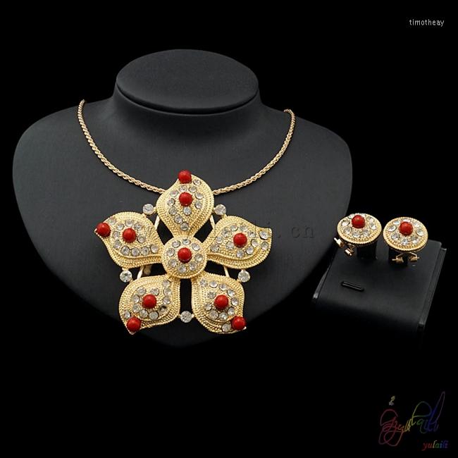Necklace Earrings Set Yulaili American Wedding Semi-precious Stone Blue Red Gold Color Plating Big Pendant Brooch Two Jewelry, Picture shown
Necklace Earrings Set Yulaili American Wedding Semi-precious Stone Blue Red Gold Color Plating Big Pendant Brooch Two Jewelry, Picture shown