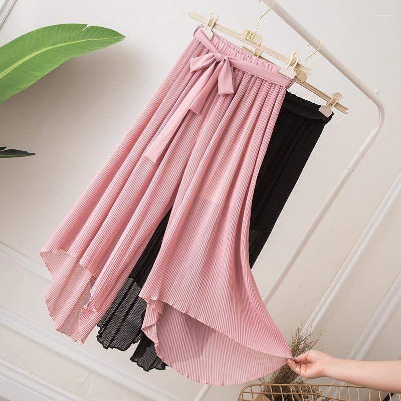 Women's Pants 2022 Summer Bow Sashes Pleated Chiffon Women Drawsting Loose Thin Wide Leg Beach High Waist Plus Size Trousers Mw624, Black
Women's Pants 2022 Summer Bow Sashes Pleated Chiffon Women Drawsting Loose Thin Wide Leg Beach High Waist Plus Size Trousers Mw624, Black