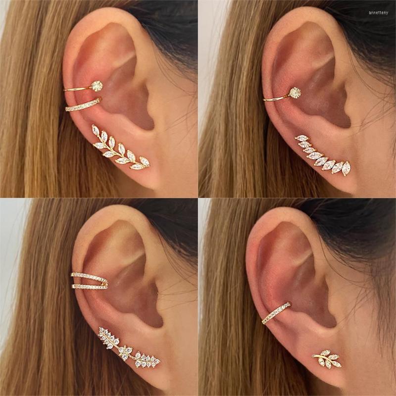 Backs Earrings KISSWIFE Gold Color Copper Crystal Ear Cuff Set For Women Girls Leaves High Quality Clip Fashion Jewelry Wedding Gifts
Backs Earrings KISSWIFE Gold Color Copper Crystal Ear Cuff Set For Women Girls Leaves High Quality Clip Fashion Jewelry Wedding Gifts