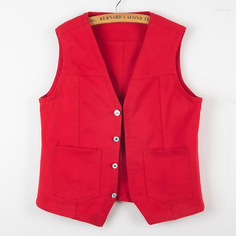 Women' Vests Single-breasted Denim Vest Jacket Women' 2022 Spring Autumn Vintage Sleeveless Plus Size Outwear Casual Female Waistcoat, Red
Women' Vests Single-breasted Denim Vest Jacket Women' 2022 Spring Autumn Vintage Sleeveless Plus Size Outwear Casual Female Waistcoat, Red