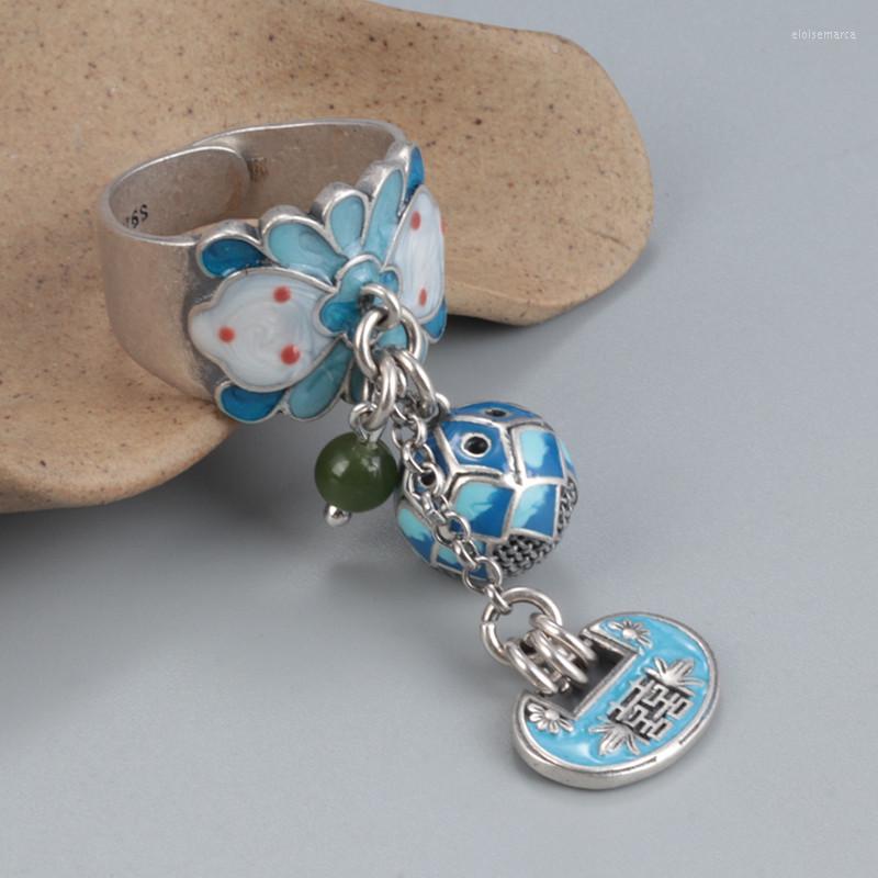 Cluster Rings S925 Sterling Silver Wide-faced Drop Glue Craft Ball Tassel Ruyi Lock Ring Retro Wide Open Ethnic Style
Cluster Rings S925 Sterling Silver Wide-faced Drop Glue Craft Ball Tassel Ruyi Lock Ring Retro Wide Open Ethnic Style