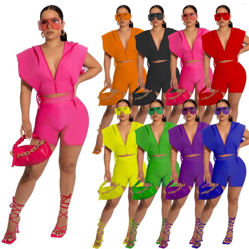 Women' Tracksuits Summer Custom 2 Piece Sets Women Clothing Sport Wear Workout Hooded Crop Top Shirt Short Set Two Ladies Wears, Black
Women' Tracksuits Summer Custom 2 Piece Sets Women Clothing Sport Wear Workout Hooded Crop Top Shirt Short Set Two Ladies Wears, Black