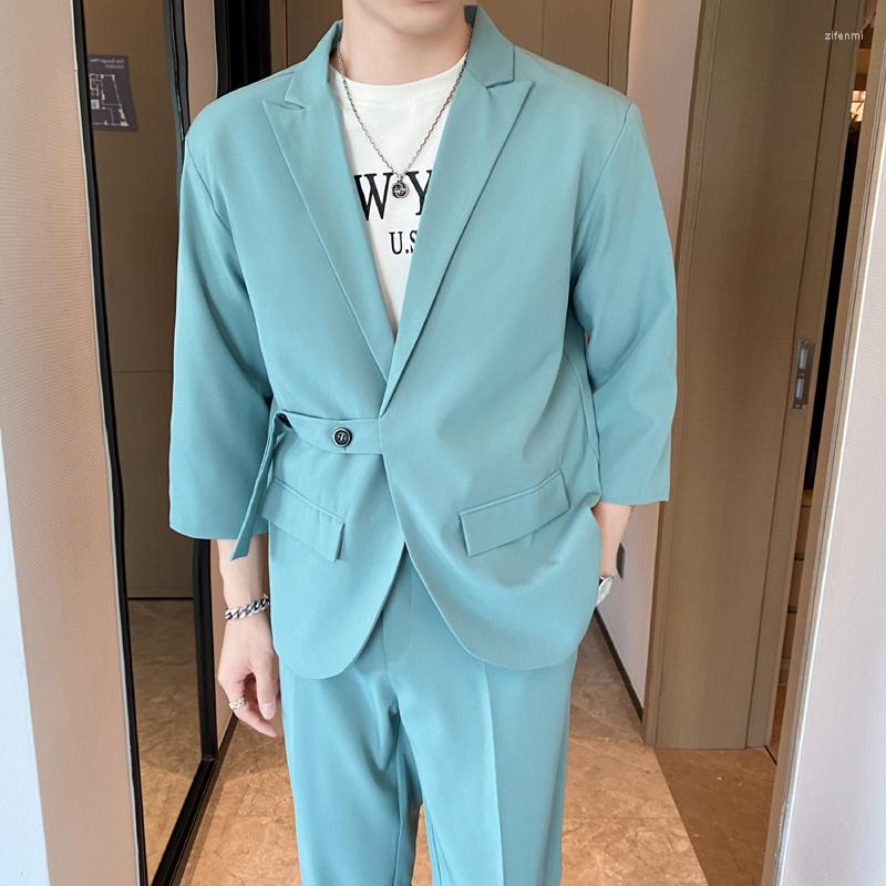 Men's Suits 2022 Summer For Men Loose 3/4 Sleeves Casual Blazer Trousers Solid Office Work Party Prom Wedding Costume Homme, White
Men's Suits 2022 Summer For Men Loose 3/4 Sleeves Casual Blazer Trousers Solid Office Work Party Prom Wedding Costume Homme, White