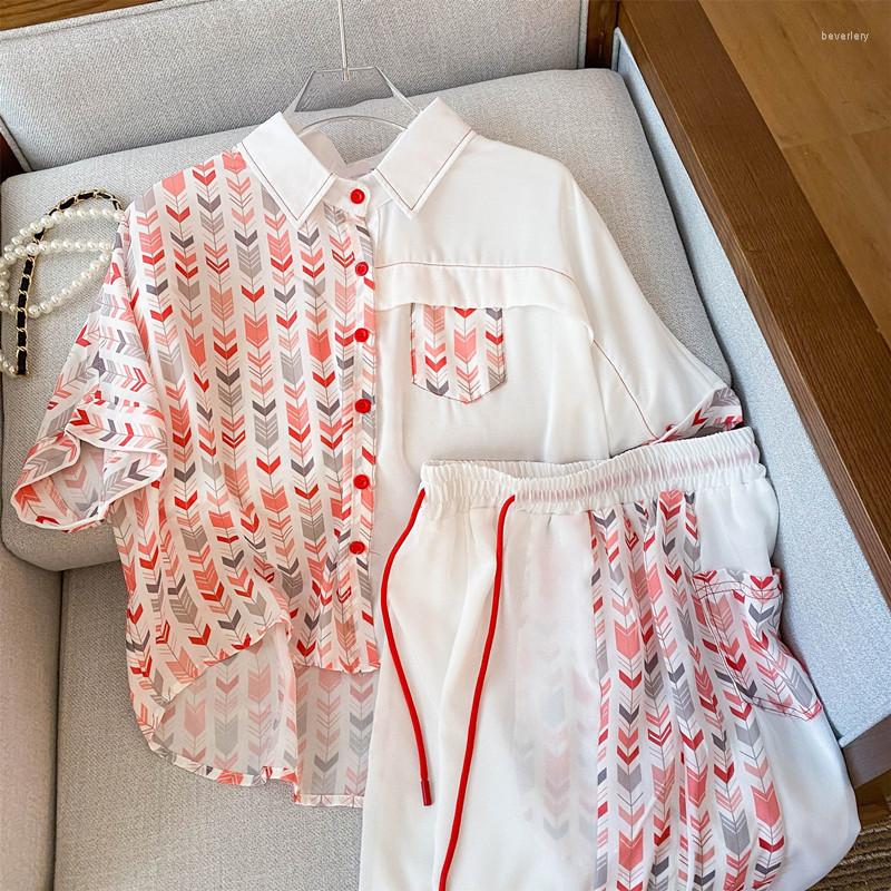 Women's Tracksuits 2022 Summer Shorts Splice Set Female Casual Fashion Short Sleeve Turn-down Collar Shirts High Waist Loose 2 Piece Suit, Photo color
Women's Tracksuits 2022 Summer Shorts Splice Set Female Casual Fashion Short Sleeve Turn-down Collar Shirts High Waist Loose 2 Piece Suit, Photo color