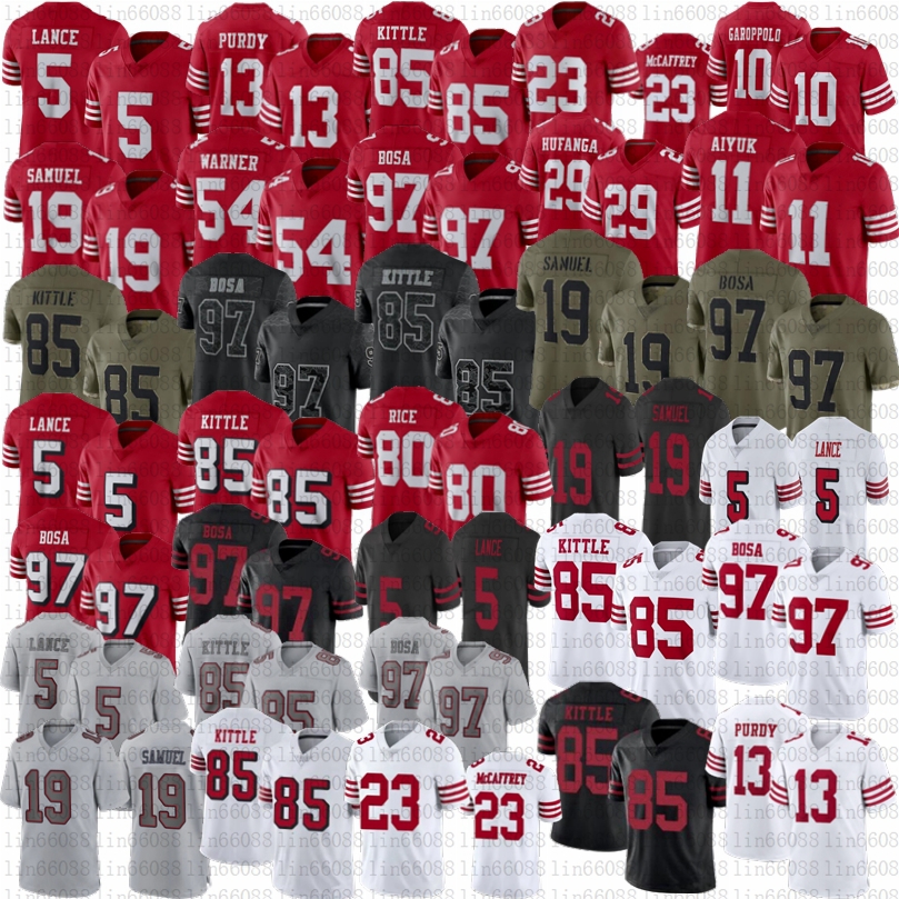 Brock Purdy Trey Lance George Kittle Football Jersey Christian McCaffrey Nick Bosa Warner Deebo Samuel Rice Montana Hufanga Aiyuk, Men
Brock Purdy Trey Lance George Kittle Football Jersey Christian McCaffrey Nick Bosa Warner Deebo Samuel Rice Montana Hufanga Aiyuk, Men