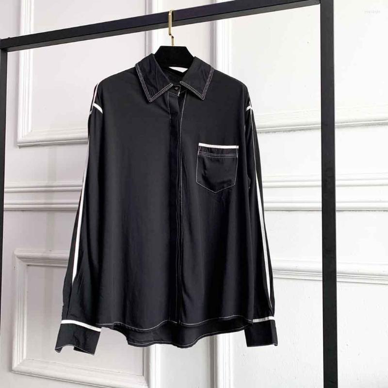 Women' Blouses Webbing Stitching Collision Color Shirt Loose Version Of A Hundred And One Fashion Temperament 2022 Autumn 0812, Black
Women' Blouses Webbing Stitching Collision Color Shirt Loose Version Of A Hundred And One Fashion Temperament 2022 Autumn 0812, Black