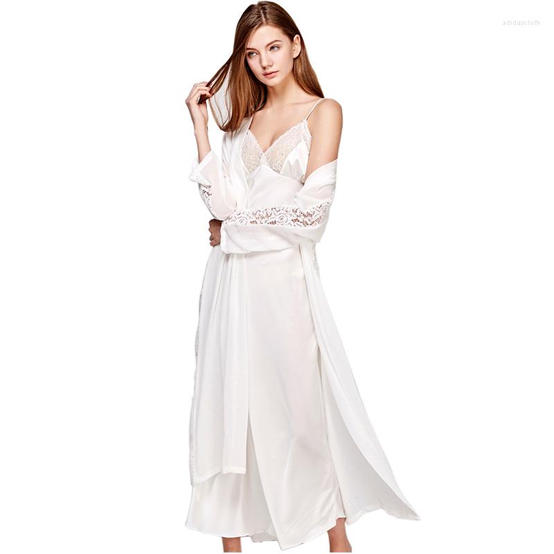 Women's Sleepwear Sexy Sling Dress Sleeping Robe Two-Piece Faux Silk Women Elegant Lady Lace Long-Sleeve Nightgowns Bathrobes T0008, Black
Women's Sleepwear Sexy Sling Dress Sleeping Robe Two-Piece Faux Silk Women Elegant Lady Lace Long-Sleeve Nightgowns Bathrobes T0008, Black