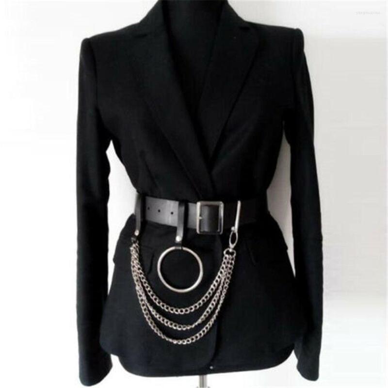 Belts Punk Faux Leather Belt Adjustable Laser Metal Chain Hoop Rings Waist Black Strap
Belts Punk Faux Leather Belt Adjustable Laser Metal Chain Hoop Rings Waist Black Strap