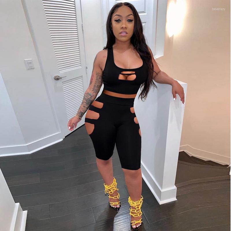 Women' Tracksuits Summer Clothing Two Piece Set Casual Hole Solid Sexy Tank Top Shorts Sets Fitness Tracksuit Women Streetwear Wholesale, Black
Women' Tracksuits Summer Clothing Two Piece Set Casual Hole Solid Sexy Tank Top Shorts Sets Fitness Tracksuit Women Streetwear Wholesale, Black
