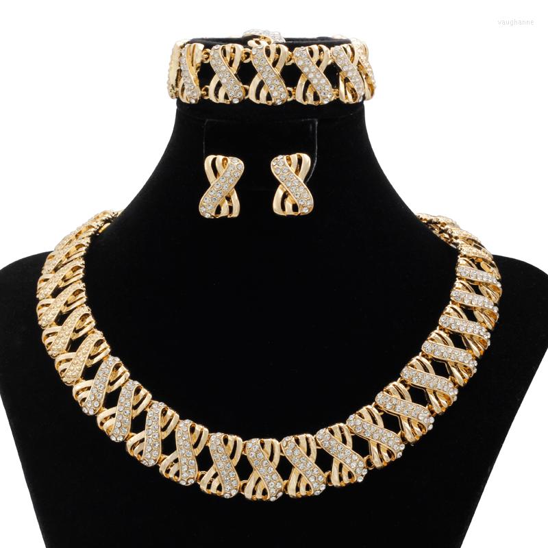 Necklace Earrings Set Dubai Jewelry Arrival Fashion Woman Quality Alloy Crystal Engagement Gift Accessories, Picture shown
Necklace Earrings Set Dubai Jewelry Arrival Fashion Woman Quality Alloy Crystal Engagement Gift Accessories, Picture shown