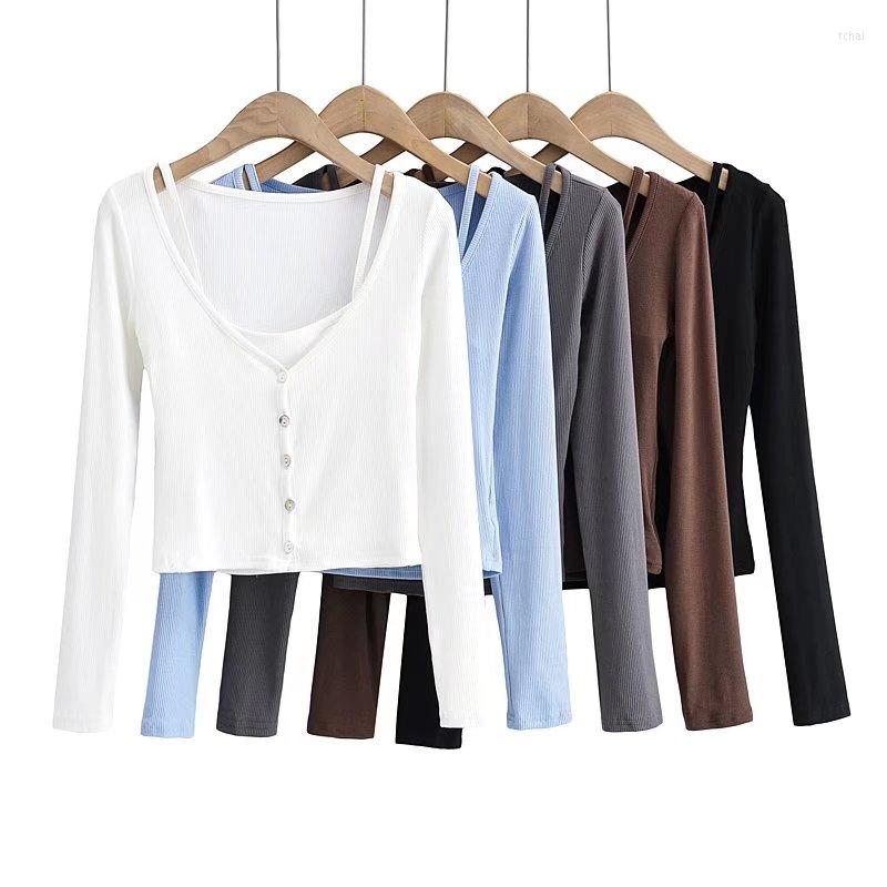 Women' Knits Korean Fashion Sweater Women Cardigan Sexy Long Sleeve Crop Button Up Vintage Ribbed Fake 2 Piece Shirt, Khaki
Women' Knits Korean Fashion Sweater Women Cardigan Sexy Long Sleeve Crop Button Up Vintage Ribbed Fake 2 Piece Shirt, Khaki