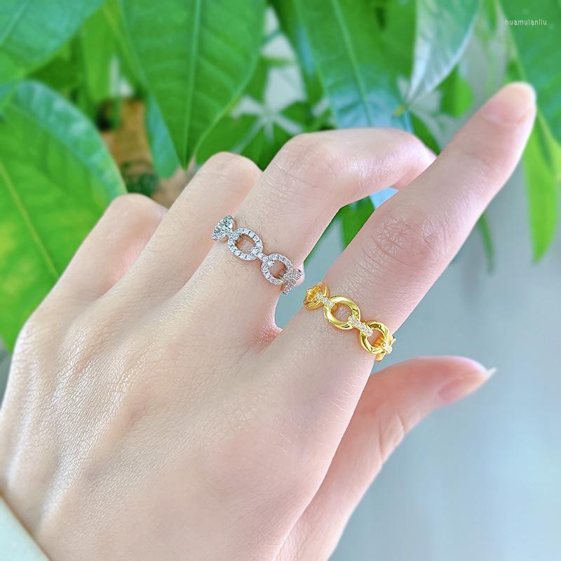Wedding Rings Engagement Ring 925 Sterling Silver Inlay Synthetic Diamond Plated Gold Color Chain Fashion Women Lady Jewelry
Wedding Rings Engagement Ring 925 Sterling Silver Inlay Synthetic Diamond Plated Gold Color Chain Fashion Women Lady Jewelry