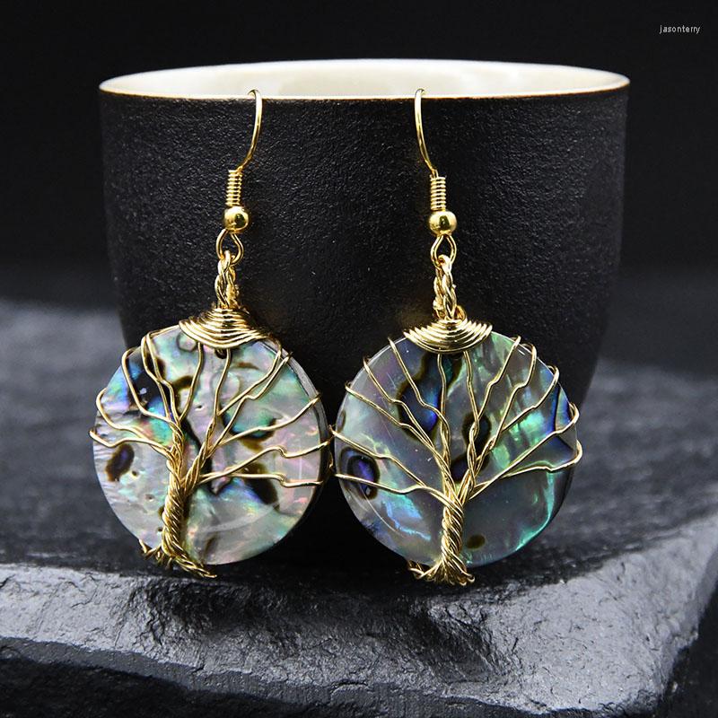Dangle Earrings Natural Abalone Shell Handmade Gold Wire Wrapped Hook Fashion Rainbow Color Tree Of Life Women Earring 5pcs/lot
Dangle Earrings Natural Abalone Shell Handmade Gold Wire Wrapped Hook Fashion Rainbow Color Tree Of Life Women Earring 5pcs/lot